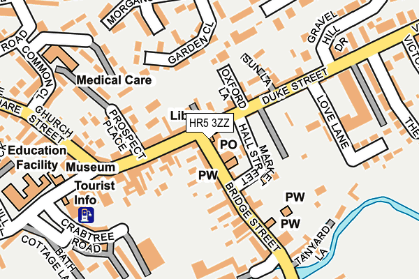 HR5 3ZZ map - OS OpenMap – Local (Ordnance Survey)