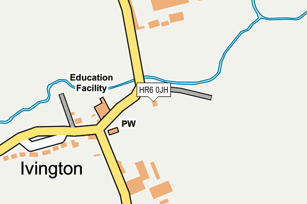 HR6 0JH map - OS OpenMap – Local (Ordnance Survey)