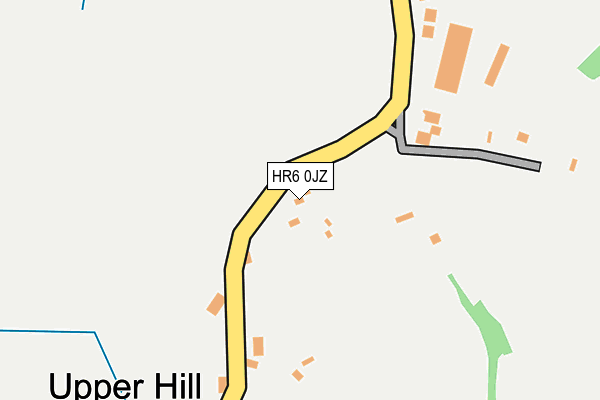 HR6 0JZ map - OS OpenMap – Local (Ordnance Survey)