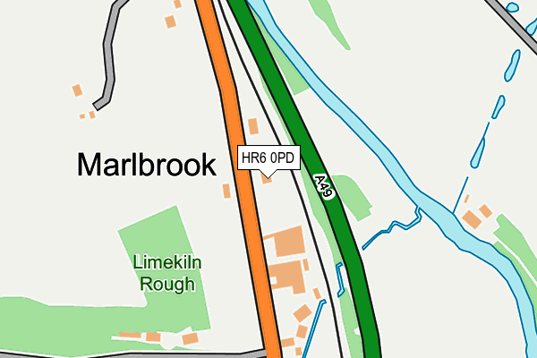 HR6 0PD map - OS OpenMap – Local (Ordnance Survey)