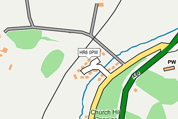 HR6 0PW map - OS OpenMap – Local (Ordnance Survey)