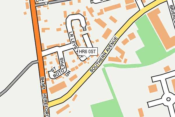 HR6 0ST map - OS OpenMap – Local (Ordnance Survey)