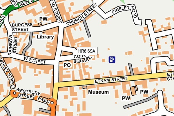 HR6 6SA map - OS OpenMap – Local (Ordnance Survey)