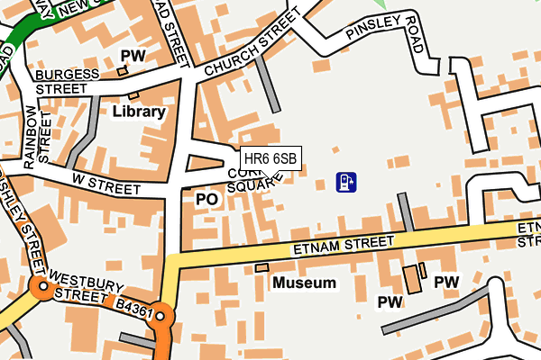 HR6 6SB map - OS OpenMap – Local (Ordnance Survey)