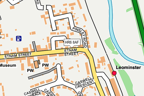 HR6 8AF map - OS OpenMap – Local (Ordnance Survey)