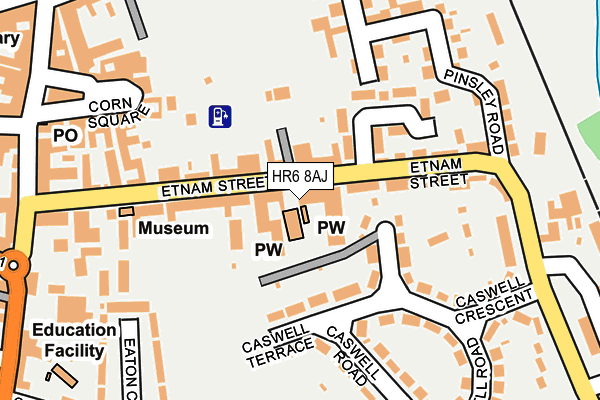 HR6 8AJ map - OS OpenMap – Local (Ordnance Survey)