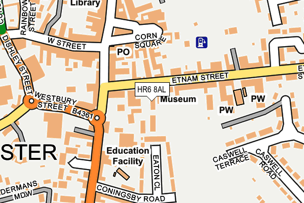 HR6 8AL map - OS OpenMap – Local (Ordnance Survey)