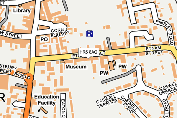 HR6 8AQ map - OS OpenMap – Local (Ordnance Survey)