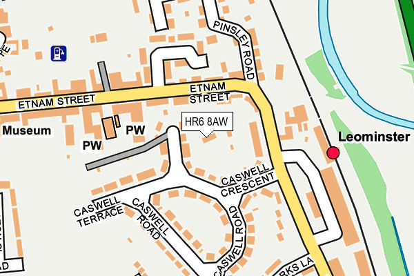HR6 8AW map - OS OpenMap – Local (Ordnance Survey)
