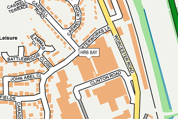 HR6 8AY map - OS OpenMap – Local (Ordnance Survey)