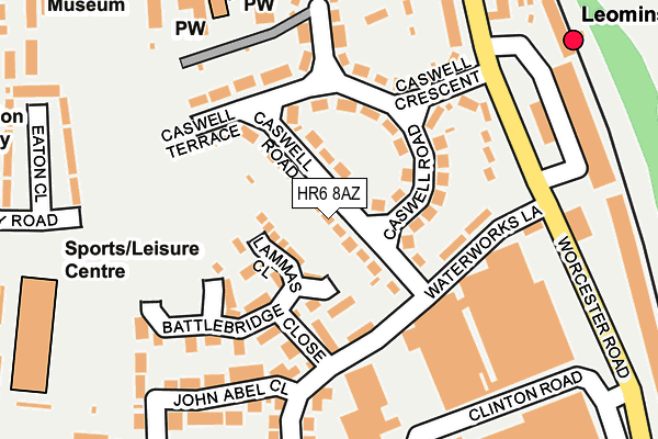 HR6 8AZ map - OS OpenMap – Local (Ordnance Survey)