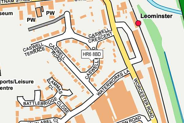 HR6 8BD map - OS OpenMap – Local (Ordnance Survey)