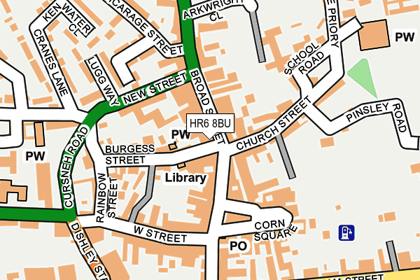 HR6 8BU map - OS OpenMap – Local (Ordnance Survey)