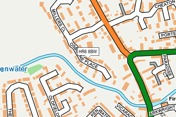 HR6 8BW map - OS OpenMap – Local (Ordnance Survey)