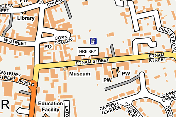HR6 8BY map - OS OpenMap – Local (Ordnance Survey)