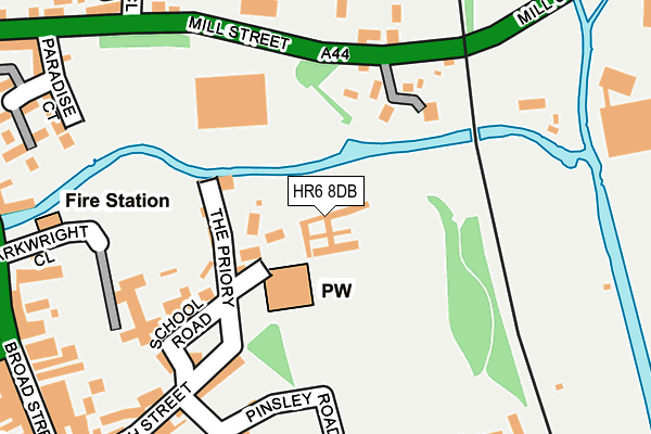 HR6 8DB map - OS OpenMap – Local (Ordnance Survey)
