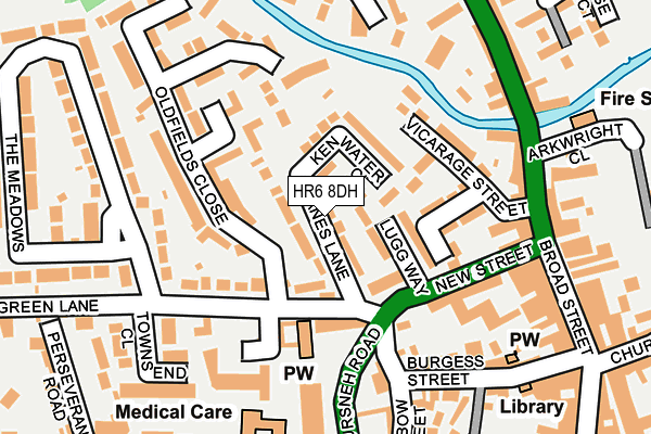 HR6 8DH map - OS OpenMap – Local (Ordnance Survey)