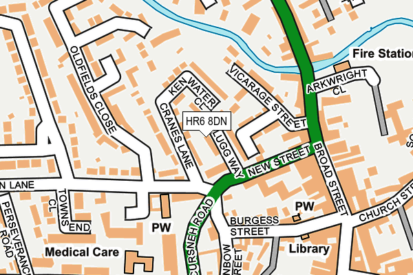 HR6 8DN map - OS OpenMap – Local (Ordnance Survey)