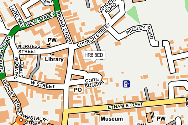 HR6 8ED map - OS OpenMap – Local (Ordnance Survey)