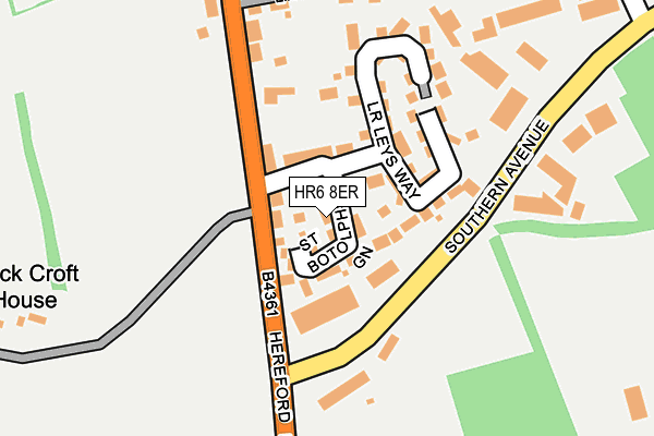 HR6 8ER map - OS OpenMap – Local (Ordnance Survey)
