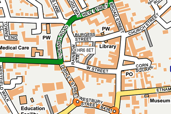HR6 8ET map - OS OpenMap – Local (Ordnance Survey)