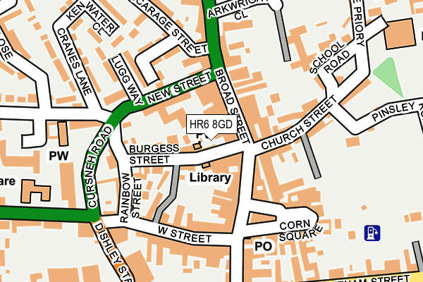 HR6 8GD map - OS OpenMap – Local (Ordnance Survey)