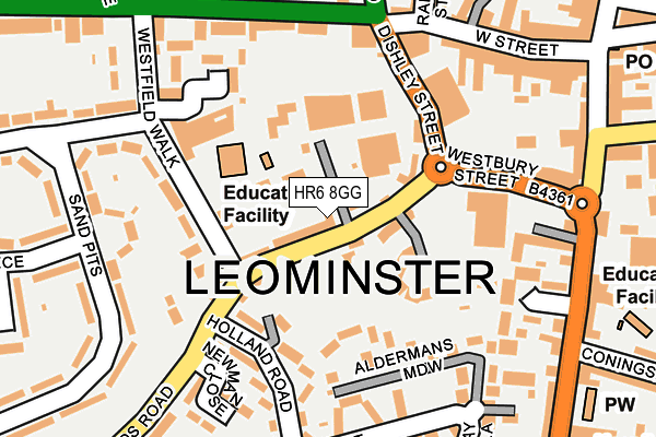 HR6 8GG map - OS OpenMap – Local (Ordnance Survey)