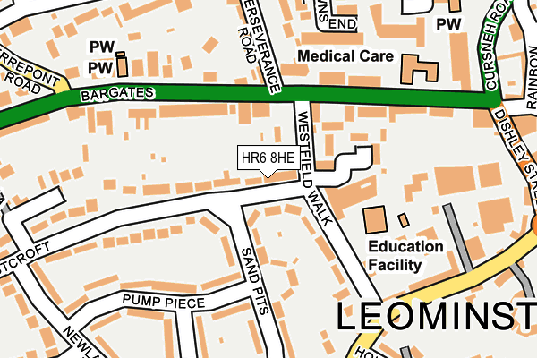 HR6 8HE map - OS OpenMap – Local (Ordnance Survey)