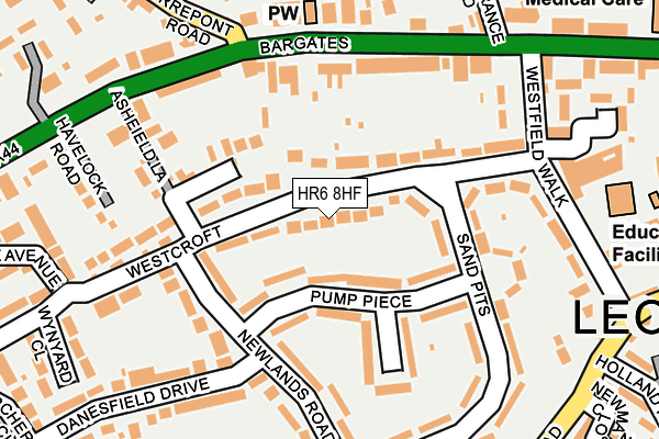 HR6 8HF map - OS OpenMap – Local (Ordnance Survey)