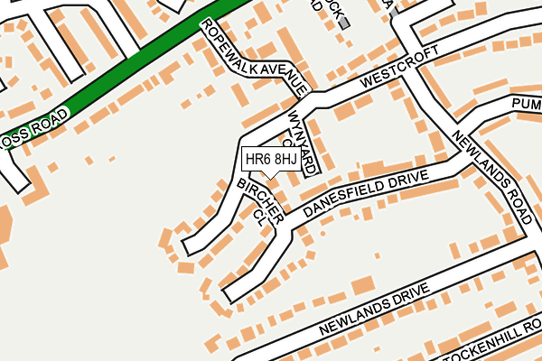 HR6 8HJ map - OS OpenMap – Local (Ordnance Survey)