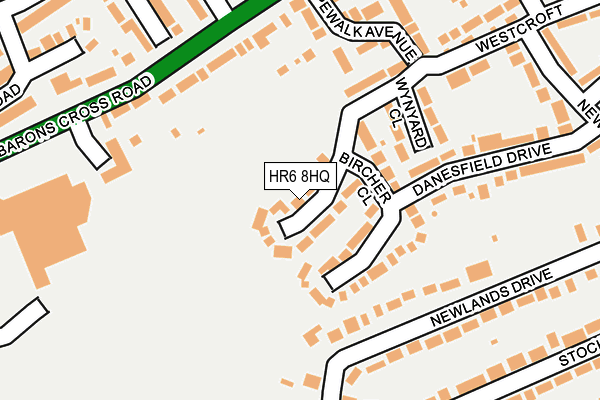 HR6 8HQ map - OS OpenMap – Local (Ordnance Survey)