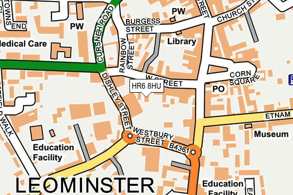 HR6 8HU map - OS OpenMap – Local (Ordnance Survey)