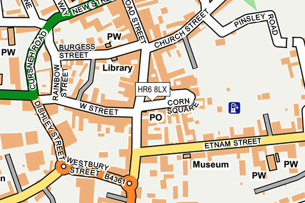 HR6 8LX map - OS OpenMap – Local (Ordnance Survey)