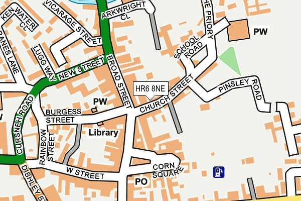 HR6 8NE map - OS OpenMap – Local (Ordnance Survey)