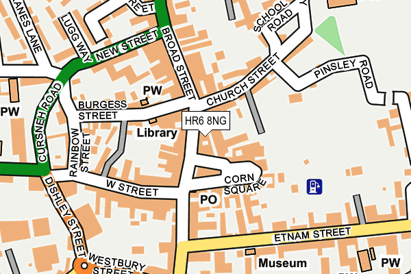 HR6 8NG map - OS OpenMap – Local (Ordnance Survey)