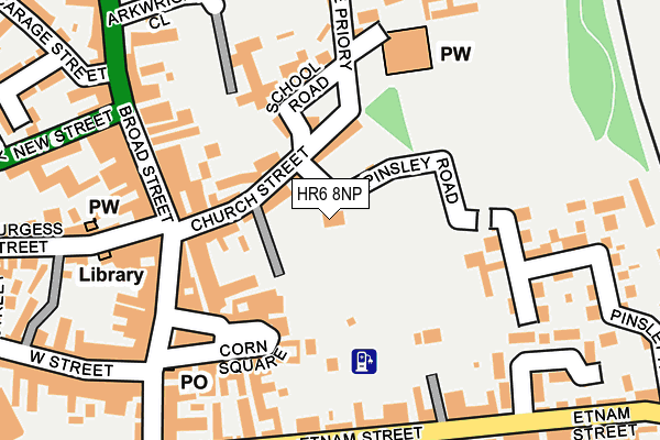 HR6 8NP map - OS OpenMap – Local (Ordnance Survey)