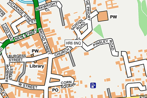 HR6 8NQ map - OS OpenMap – Local (Ordnance Survey)