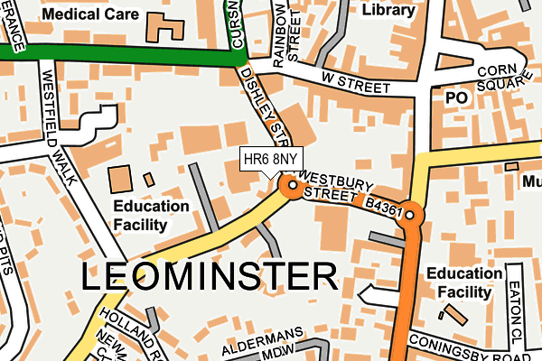 HR6 8NY map - OS OpenMap – Local (Ordnance Survey)