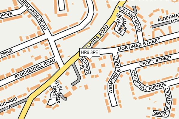 HR6 8PE map - OS OpenMap – Local (Ordnance Survey)
