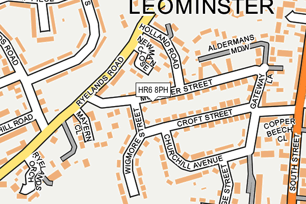 HR6 8PH map - OS OpenMap – Local (Ordnance Survey)