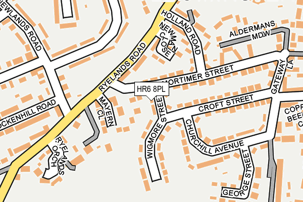 HR6 8PL map - OS OpenMap – Local (Ordnance Survey)