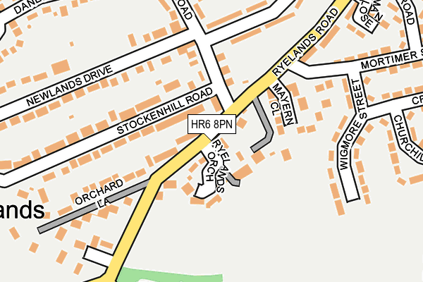 HR6 8PN map - OS OpenMap – Local (Ordnance Survey)