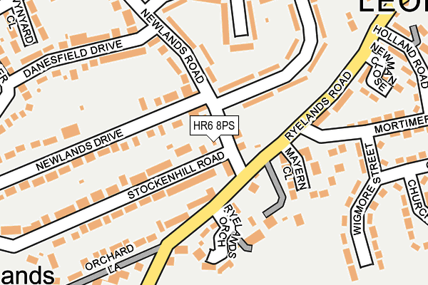 HR6 8PS map - OS OpenMap – Local (Ordnance Survey)