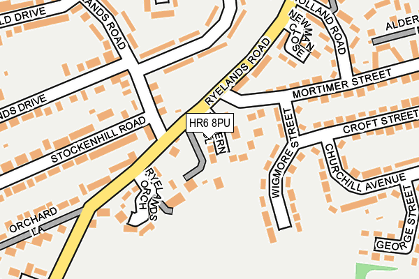 HR6 8PU map - OS OpenMap – Local (Ordnance Survey)