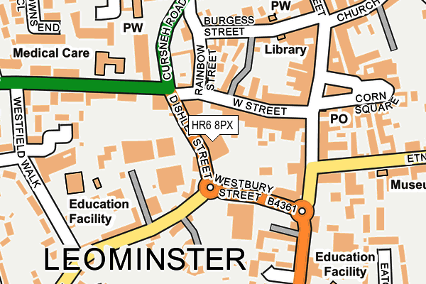 HR6 8PX map - OS OpenMap – Local (Ordnance Survey)