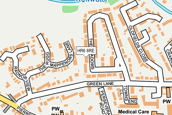 HR6 8RE map - OS OpenMap – Local (Ordnance Survey)