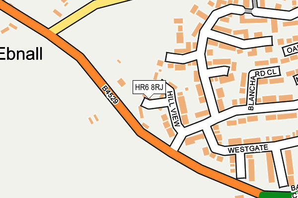 HR6 8RJ map - OS OpenMap – Local (Ordnance Survey)