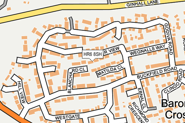 HR6 8SH map - OS OpenMap – Local (Ordnance Survey)