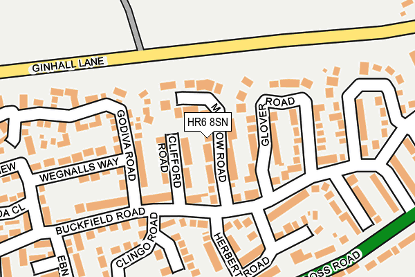 HR6 8SN map - OS OpenMap – Local (Ordnance Survey)