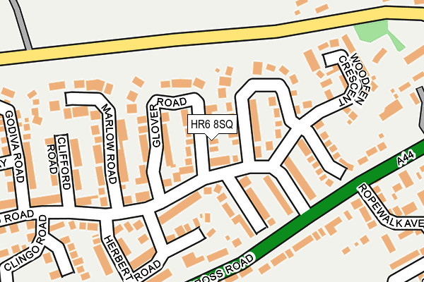 HR6 8SQ map - OS OpenMap – Local (Ordnance Survey)